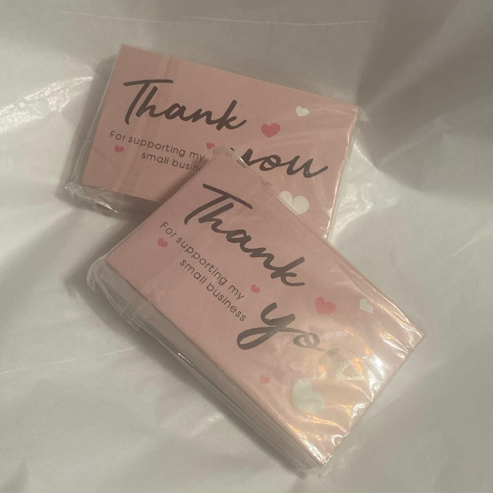 Thank You for supporting my small business cards; you get a bundle of 100